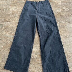 AG‎ Los Angeles Tailored Deven High-Rise Ultra-Wide Leg Trouser Gunpowder NWT 31